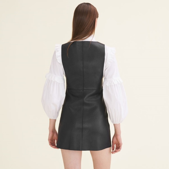 ❌SOLD❌Maje Rajani Leather Mini Dress - Picture 5 of 8